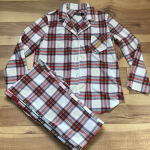 Lauren Ralph Lauren Red and Green Plaid Pajama Set